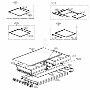 Refrigerator Parts Diagram and Parts List for LFXS28968S ASTCNA0 LG Refrigerator