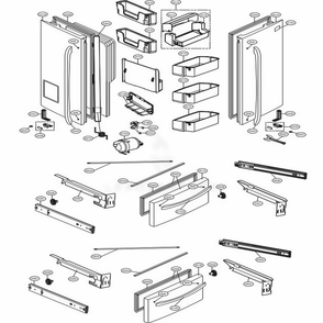 Door Parts Diagram and Parts List for 71072 ASWCSE4 LG Refrigerator
