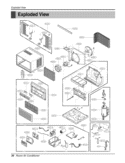 Room Air Conditioner Exploded View Diagram and Parts List for LW1211ER AWYAHDP LG Air Conditioner