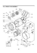 Part Location Diagram of 3045ER1017F LG TUB ASSEMBLY,DRUM(INNER)