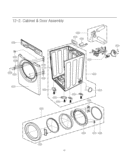 Cabinet & Door Assembly Diagram and Parts List for DLE2240W ABWESED LG Dryer