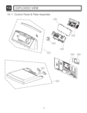 EXPLODED VIEW   Control Panel & Plate Assembly Diagram and Parts List for DLE5001W ABWESED LG Dryer