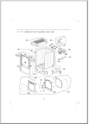 Cabinet & Door Assembly Diagram and Parts List for DLG5002W ABWESED LG Dryer