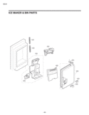 ICE MAKER & BIN PARTS Diagram and Parts List for LMX25988SW LMX25988SW /00 LG Refrigerator