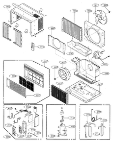 Cabinet Parts Diagram and Parts List for WM-6011  LG Air Conditioner