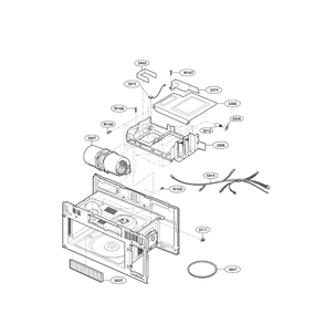 Interior 1 Diagram and Parts List for LMV1813SW 00 LG Microwave Oven Combo