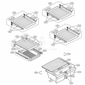 Refrigerator Parts Diagram and Parts List for LDC22720TT ATI3LGG LG Refrigerator