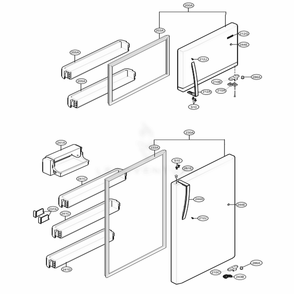 Door Parts Diagram and Parts List for 68033 ASTCSE1 LG Refrigerator