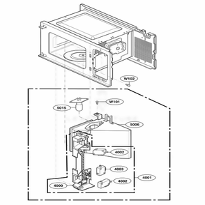 Latch Board Parts Diagram and Parts List for HMB402 AWHEBSU LG Wall Oven