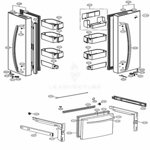 Part Location Diagram of ADC74207339 LG DOOR ASSEMBLY,FREEZER