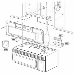 Installation Parts Diagram and Parts List for LMV1921SS AS1EGSC LG Range