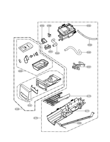 Panel Drawer Assembly Parts Diagram and Parts List for DLGX3886W  LG Dryer
