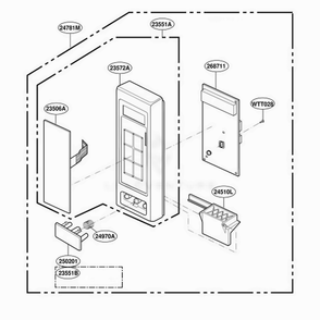 Part Location Diagram of 5020W1A010H LG BUTTON