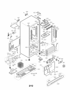 Case Parts Diagram and Parts List for 79565009402  Kenmore Refrigerator