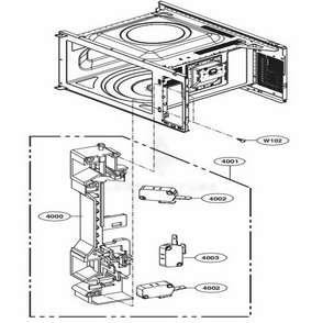 Latch Board Parts Diagram and Parts List for LCS1413SW CWHEBBY LG Wall Oven