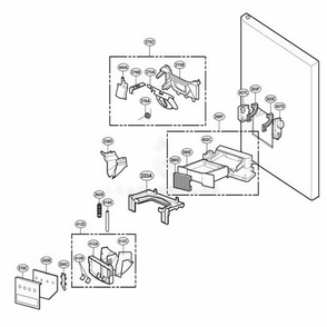 Dispenser Parts Diagram and Parts List for 78739 AWBCSER LG Refrigerator