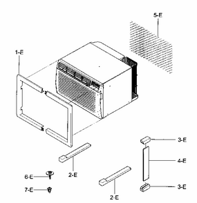 Instalation Kit Diagram and Parts List for 58076105600  Kenmore Air Conditioner