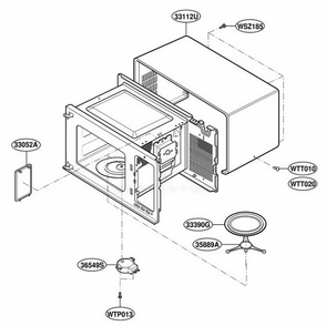 Oven Cavity Parts Diagram and Parts List for MT1120SLQ CWHEWRP LG Wall Oven