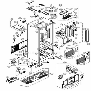 Case Parts Diagram and Parts List for LFX31925ST ASTCNA8 LG Refrigerator