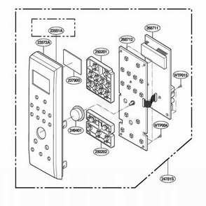 Part Location Diagram of 6871W2S220A LG PCB ASSEMBLY,SUB