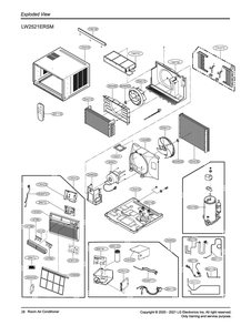 Diagram 1 Diagram and Parts List for W3NC25TNCM2 AT3AUSH LG Air Conditioner