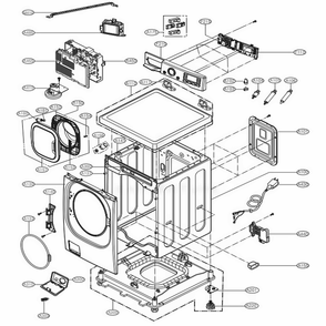 Part Location Diagram of EBR74752233 LG PCB ASSEMBLY,DISPLAY