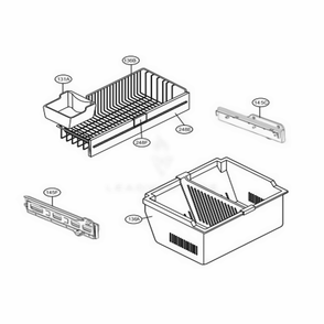 Freezer Parts Diagram and Parts List for LFC23760SB AWB4LGA LG Refrigerator