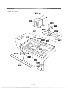 Complete Microwave Assembly Page 7 Diagram and Parts List for MH-1355M  LG Microwave