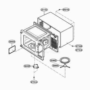 Oven Cavity Parts Diagram and Parts List for MT4140SKB AB1EWRP LG Wall Oven