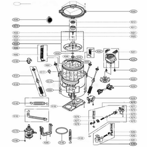 Tub Assembly Diagram and Parts List for WSLP1500HWW ABWEGEA LG Washer