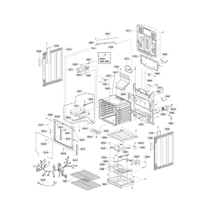 Cavity Diagram and Parts List for LRG3091ST 00 LG Range