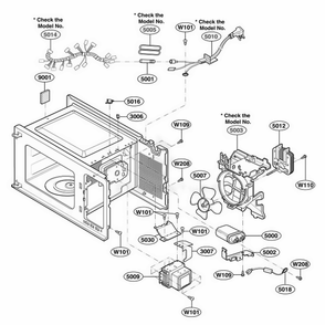 Interior Parts 1 Diagram and Parts List for 62463 ASBESEA LG Wall Oven