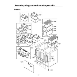 Section 1 Diagram and Parts List for GR-K24PS ADSCGCR LG Refrigerator