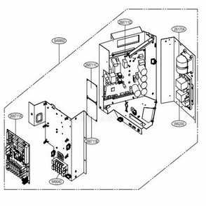 Control Box Diagram and Parts List for ARUN053GSS4 EWGBEUS LG Air Conditioner