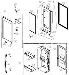Door Parts 2 Diagram and Parts List for LRMVS3006S ASTCNA0 LG Refrigerator