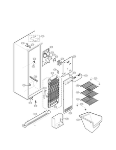 Freezer Compartment Parts Diagram and Parts List for LSC27921SB04  LG Refrigerator