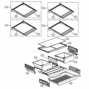 Refrigerator Parts Diagram and Parts List for 71053 ASTCSE4 LG Refrigerator