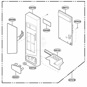 Control Panel Parts Diagram and Parts List for JES1351WB AM1EGEU LG Wall Oven