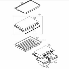 Refrigerator Parts Diagram and Parts List for 68003 ASTCSE1 LG Refrigerator