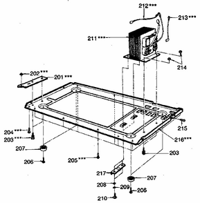 Microwave Parts Diagram and Parts List for 7218852980  Kenmore Microwave