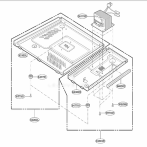Base Plate Parts Diagram and Parts List for KCMS145JBL1 AB1EKAD LG Range