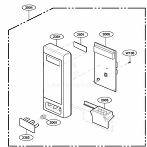 Part Location Diagram of 4781W1M372D LG CONTROLLER ASSEMBLY,KEYP