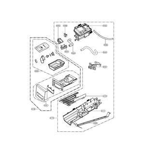 Panel Drawer Assembly Diagram and Parts List for DLGX3876W 00 LG Dryer