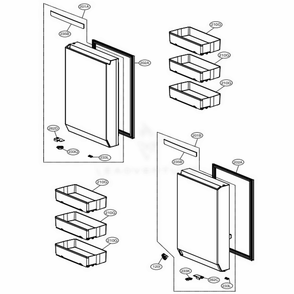 F-Room Door Part Diagram and Parts List for URNTC2306N AGRCNA0 LG Refrigerator
