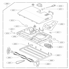 Nozzle Assembly, Power 2 Diagram and Parts List for 21325 ANBESRC LG Canister Vacuum