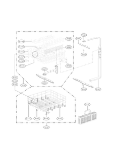 Rack Assembly Parts Diagram and Parts List for LDT9965BD  LG Dishwasher