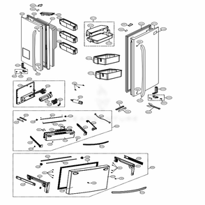 Door Parts Diagram and Parts List for 72483 ASTCSE0 LG Refrigerator