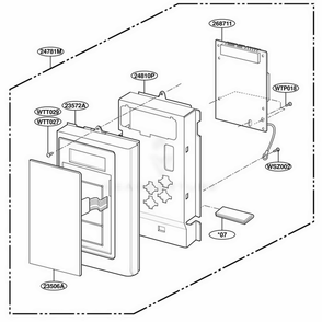 Controller Parts Diagram and Parts List for TMH14XLQ1 AW1EEST LG Range