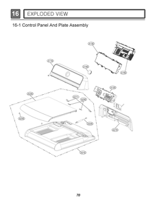 Control Panel And Plate Assembly Diagram and Parts List for RN1895HS8 ABSEEUS LG Dryer
