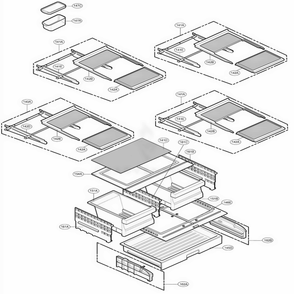 Refrigerator Parts Diagram and Parts List for 78719 AHMCSER LG Refrigerator